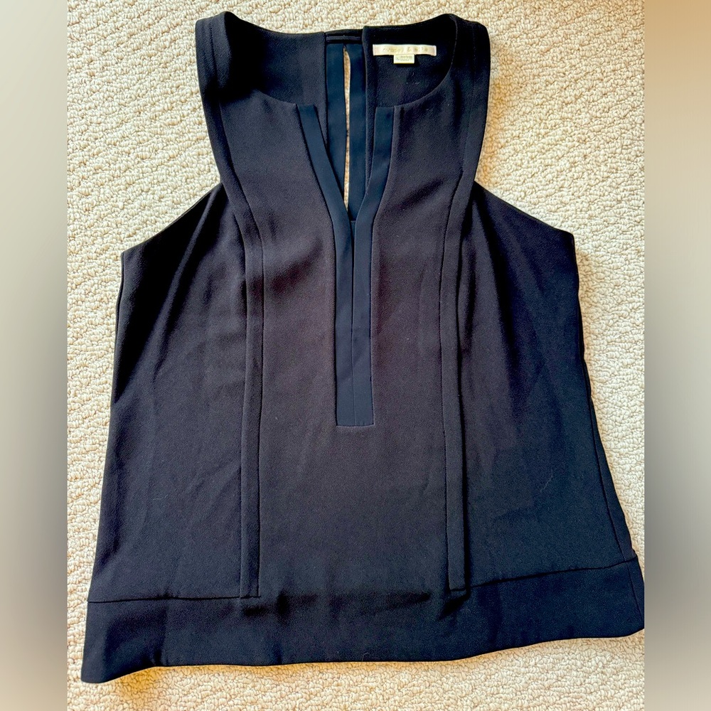 Cooper & Ella black structured sleeveless blouse